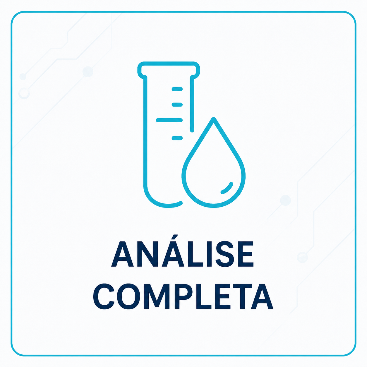 Análise completa da água para diagnóstico técnico